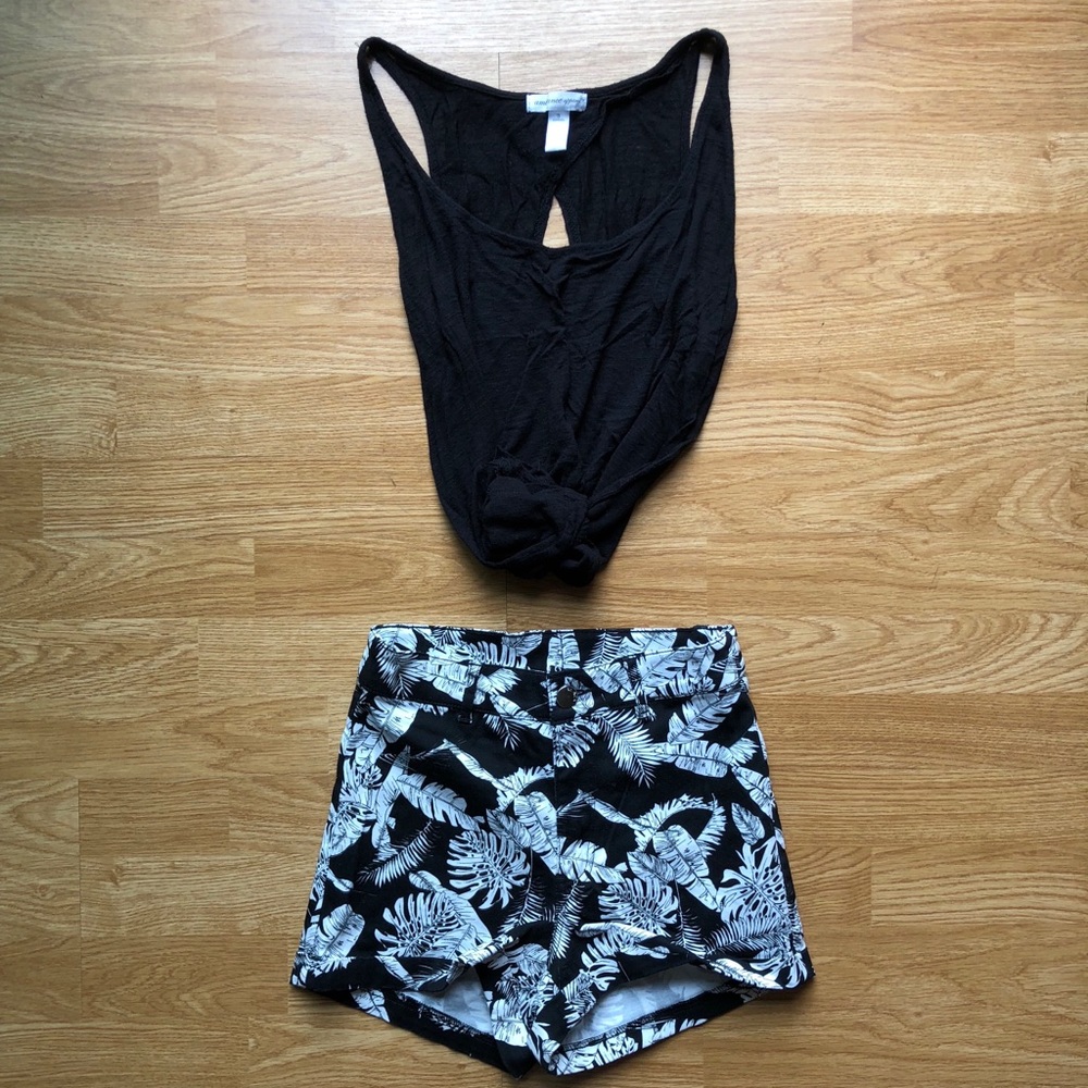 H&M Palm Tree Print Shorts